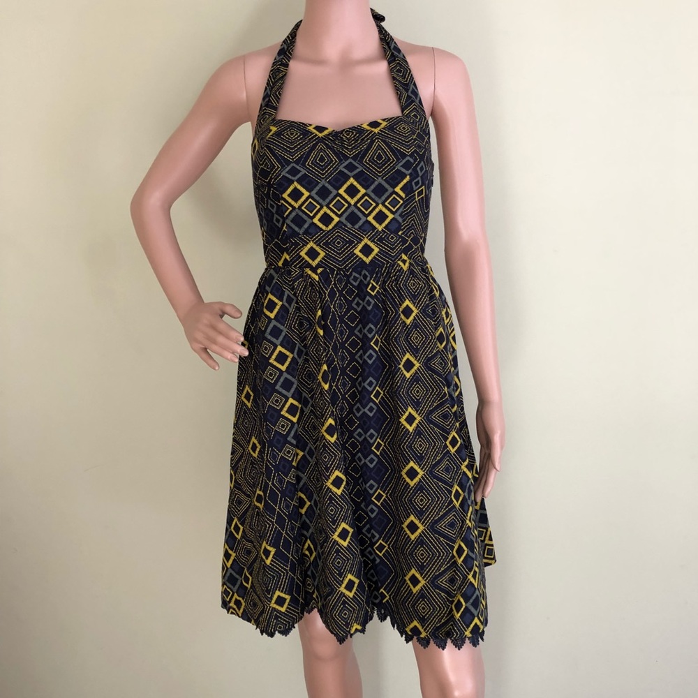 Edme & Esyllte Repetition Halter Dress